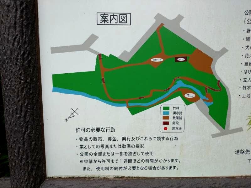 竹林公園のマップ